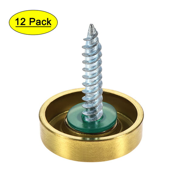 12 PCS Stainless Steel Screw Cover Cap Decorative Secured Fast NEW